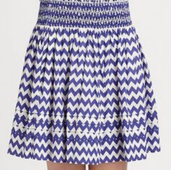 Kate Spade Sidney Chevron Pleated A-Line Skirt XS - Picture 1 of 5